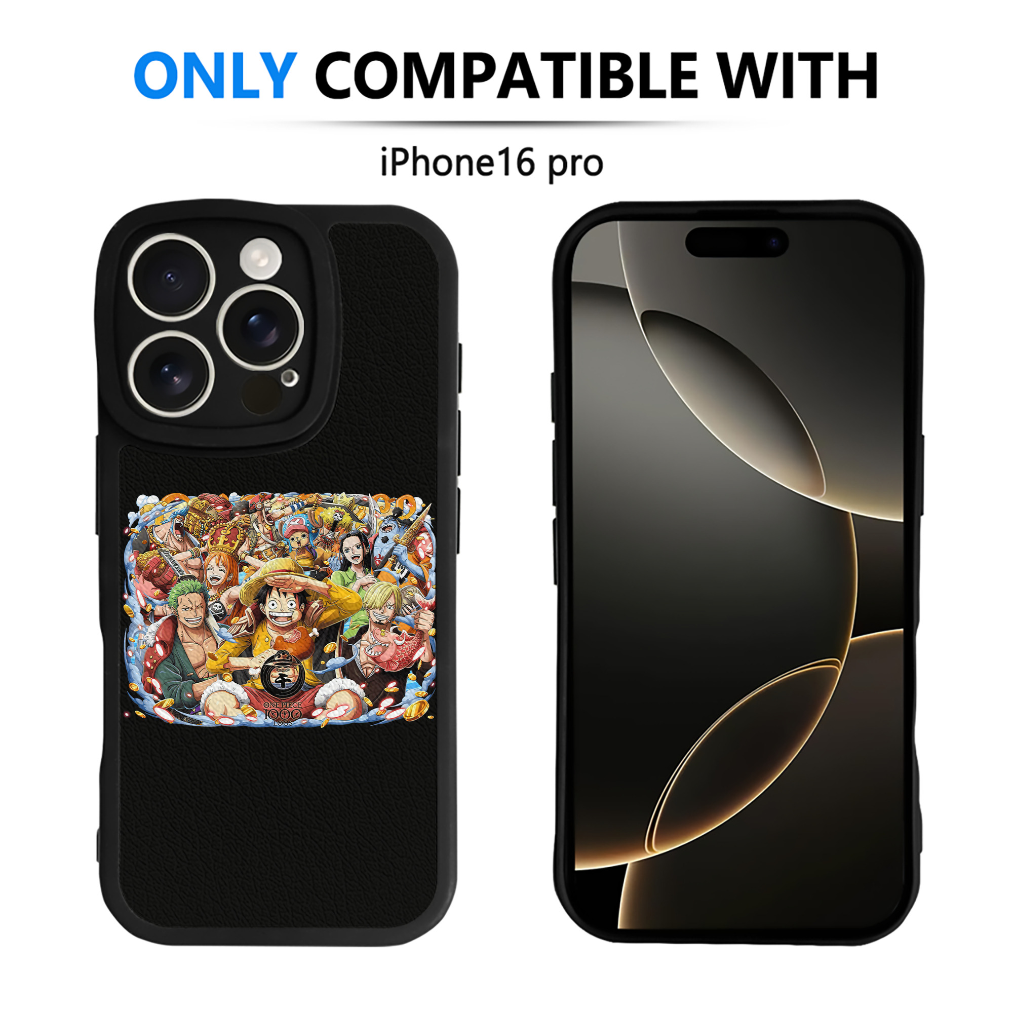（画像用） ワンピース モンキー・D・ルフィ ONE PIECE Monkey D. Luffy 【iPhone 16シリーズ対応】シリコンスマホケース（レザー調） 材質：シリコン